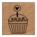Hampton Art Wood-Mounted Rubber Stamp Cutest Cupcake By The Each