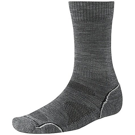 Smartwool PhD Outdoor Light Crew Hiking Socks - Women's Grey/Black M
