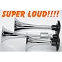 Super Loud Triple Trumpet Train Air Horn 140db-NEW