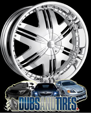 DIP Phoenix (Series D36) Chrome - 22 x 9.5 Inch Wheel