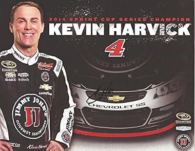 AUTOGRAPHED 2015 Kevin Harvick #4 Jimmy Johns Racing (2014 Sprint Cup Series Champion) Signed 9X11 Picture NASCAR Hero Card with COA