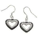 1.00 cttw 14k gold plated 925 Sterling Silver Heart Shaped Earrings