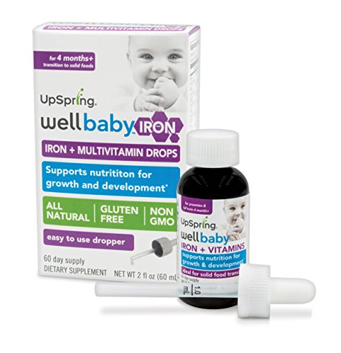 Upspring: Wellbaby Iron Complete Multivitamin Plus Iron: Poly Vitamin Drops with Easy to Use Dropper