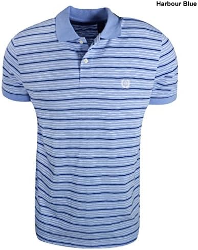 New Chaps Golf- Brockton Stripe Polo Harbour Blue Size Extra Large