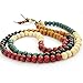 8mm Multiple Color Wood Beads Tibetan Buddhist Prayer Mala Necklace
