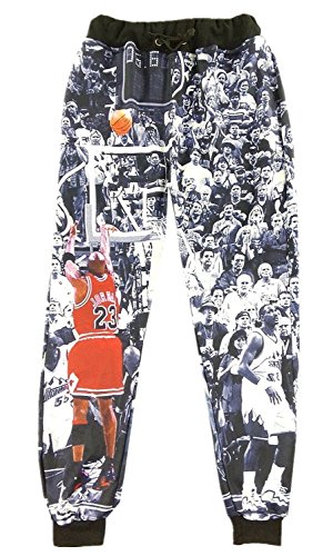 Unisex Emoji Sweatpants Joggers Pants 3D Star Basketball Jogging