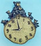 Product details for Country Bear Lodge Cabin Family Wall Clock