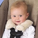 Kiddopotamus & Co Cushystraps Super Soft Strap Covers With Teddy Bear Heads Fawn Color