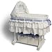 Burlington Baby Bassinet Combo with Wicker Baskets, White