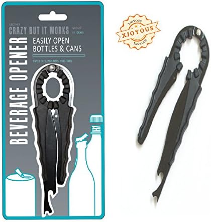 Xjoyous Magic 3-in-1 Beverage Opener - Award Winning Kitchen Tool To Remove Stubborn Lids, Caps and Bottles - Lifetime Guarantee