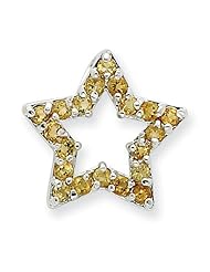 Sterling Silver Citrine Star Slide