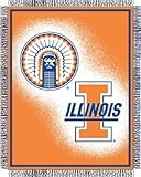 Illinois Fighting Illini Woven Jacquard Throw Blanket - Focus Series 48 x 60