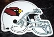 Arizona Cardinals Helmet Logo NFL Car Magnet