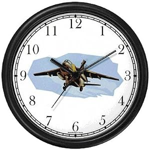 A-7 Corsair II Wall Clock by WatchBuddy Timepieces (Black Frame)