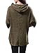Allegra K Women Winter Half Batwing Sleeve Knitting Hooded Shirt