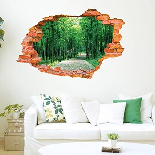TTTK New Style Tree-lined Trail(3D) Decoratiove Removable Wall Sticker for Bed/Living Room