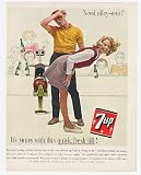 1963 7-Up Soda Need Alley-Oop Bowling Print Ad