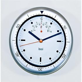 6.75 Aquamaster Waterproof Dual Purpose Desktop Wall Clock with Thermometer - Good for... by BAI Design