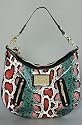 Betsey Johnson The Med Hobo in Green Painted Python,Bags (Handbags/Totes) for Women