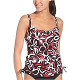 Caribbean Joe Women's Daffy Daisy Double Side Adjustable Tankini