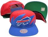 Buffalo Bills Mitchell & Ness Snapback Adjustable Plastic Snap Back Hat / Cap