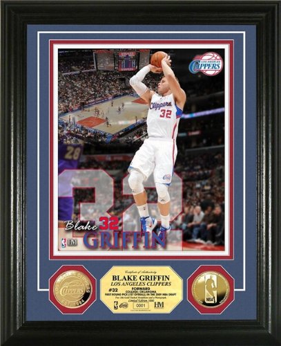 Blake Griffin Framed Los Angeles Clippers Gold Coin Photo Mint
