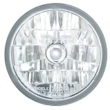Adjure T70100 Clear Lens 7 Diamond Cut Ice Motorcycle Headlight with H4 Bulb by Adjure