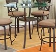 Parsley Antique Hand Textured Pewter Gathering Table Pedestal By Powell Furniture