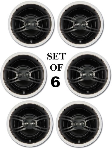 Yamaha NSIW280CWH3P Set of 6 Easy-to-install In-Ceiling 3-Wa
