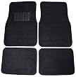 Front & Rear Carpet Car Truck SUV Floor Mats - Black
