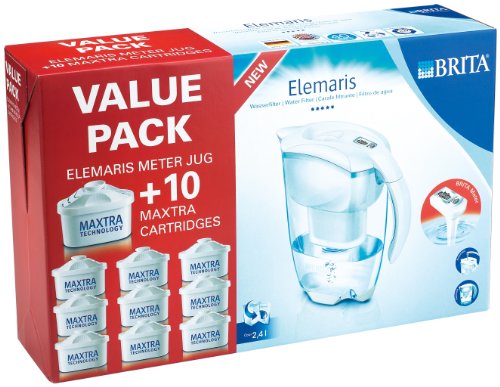 Brita Elemaris Cool Sparpack mit 10 Filterkartuschen, Weiß
