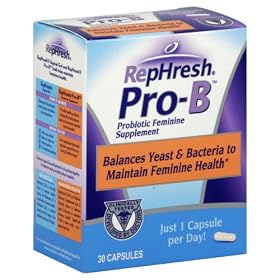 RepHresh Pro-B Probiotic Feminine Supplement, 30-Count Capsules