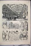 1883 Aldridges Horse Repository Martins Lane Old Print