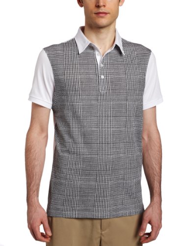 J.LINDEBERG Men's Parker Golf Small Check Slim Fit Shirt