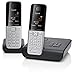 Gigaset C300A Duo Schnurlostelefon und zus�tzliches Mobilteil (4.32 cm (1.7 Zoll) Grafik-Display, Freisprecheinrichtung, Anrufbeantworter) schwarz