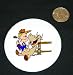 3" button / pin printed with humans, human, body, food, individuals, feeding, people, individual, boy, persons, cow, grapes, person