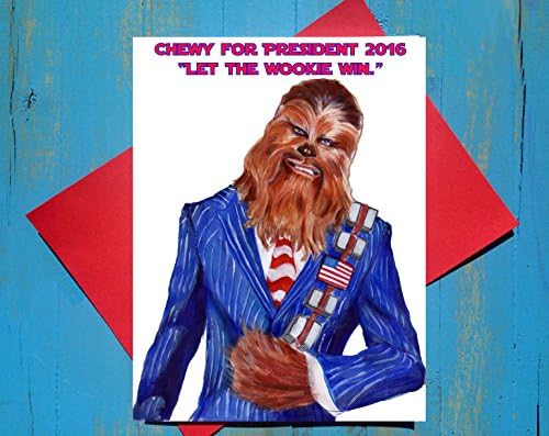 Chewy for President greeting card