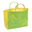 Olive N Figs Yellow-Lime Embroidered Jute Handbag/Tote