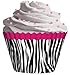 Cupcake Creations Pink Zebra Cupcake Holders, 2-Inch, 32 Count