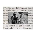 Etched Friends Frame - White (4x6")