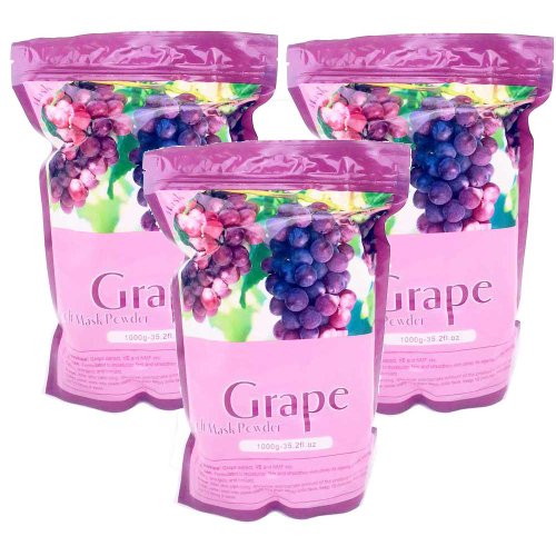 Huini Peel Off Firming Anti-wrinkle & Moisturizing Grape Elastic Soft Mask Powder 35.2oz*3 3000g(1000g*3)