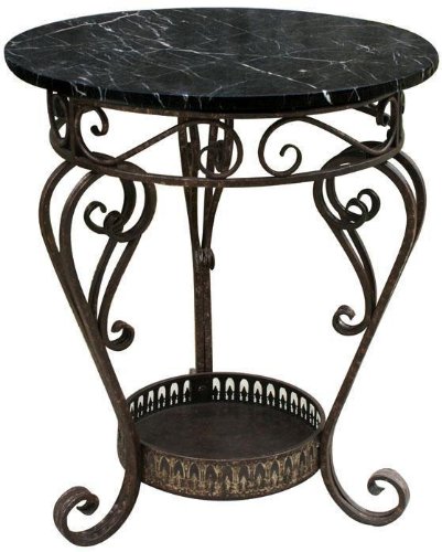 Alexander Marble Top Occasional BRONZE BLACK