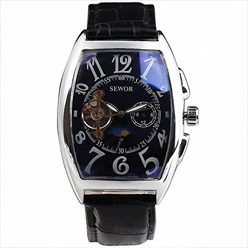 Sewor tourbillon steampunk men s automatic mechanical w…