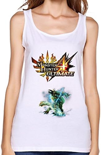 YUMY Women's Logo Mh4u Mouster Hunter Ultimate Top - M White