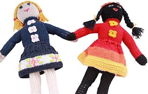 Nativo Crafts Crocheted "Sandra" Doll. Blonde hair, bright clothes. Perfect handmade gift and colorful accesory.