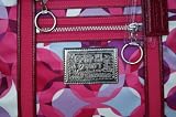 NEW AUTHENTIC COACH POPPY KALEIDOSCOPE GLAM HANDBAG TOTE (Pink/Silver)