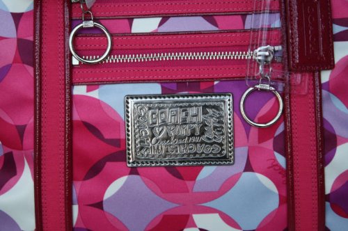 Coach Limited Edition Poppy Kaleidoscope Glam Bag Tote 14747 Pink Multi
