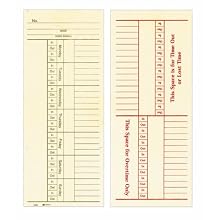 Adams Time Cards, Weekly, Overtime Format, 3.4 x 9 Inches, Manila, 2-Sided, 200 Count (9660-200)