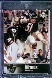 1997 Upper Deck Legends # 17 Dick Butkus Chicago Bears Football Card - Mint Condition - Shipped In Protective ScrewDown Case!