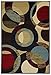Rubber Backed Runner Rug, 22 x 60 inch, Modern Circles, Non Slip, Kitchen Rugs and Mats